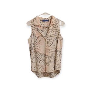 Apt. 9 Abstract Pattern Sleeveless Shirt - Pink and Black